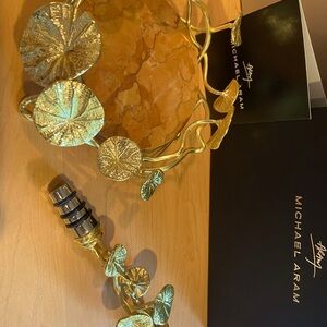 Michael Aram wine coaster and stopper set